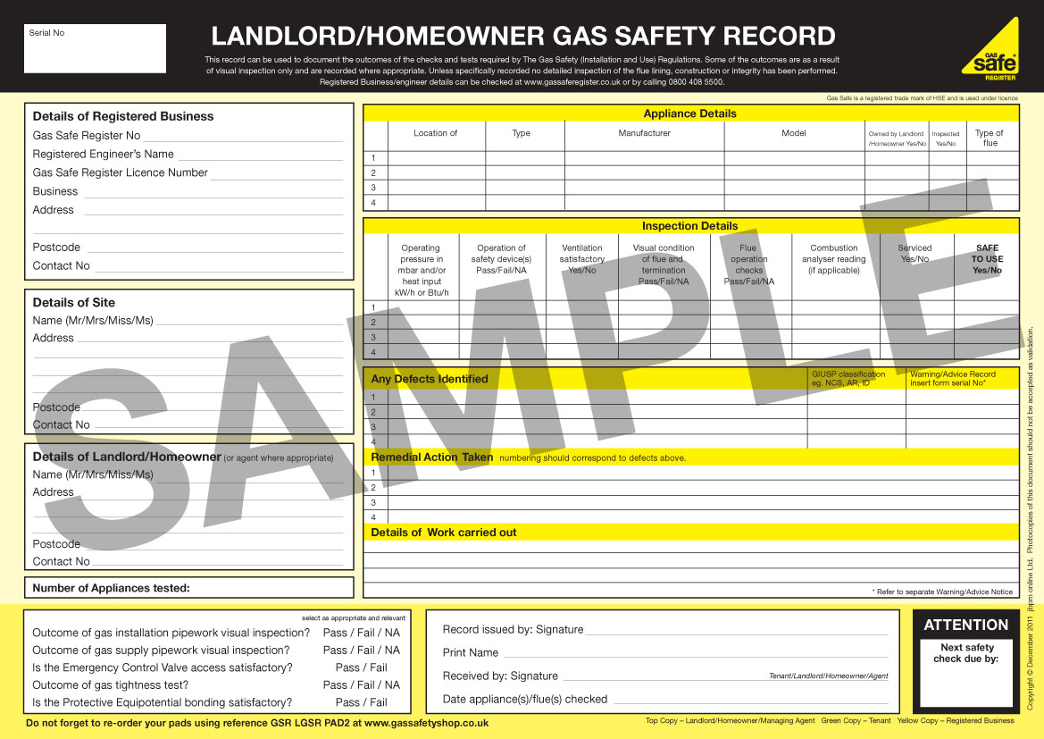 Gas Safety Certificate | Horrell Heating u0026 Plumbing Ltd